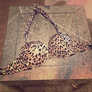 Victoria's Secret 34 C Push-up Leopard Swim Top